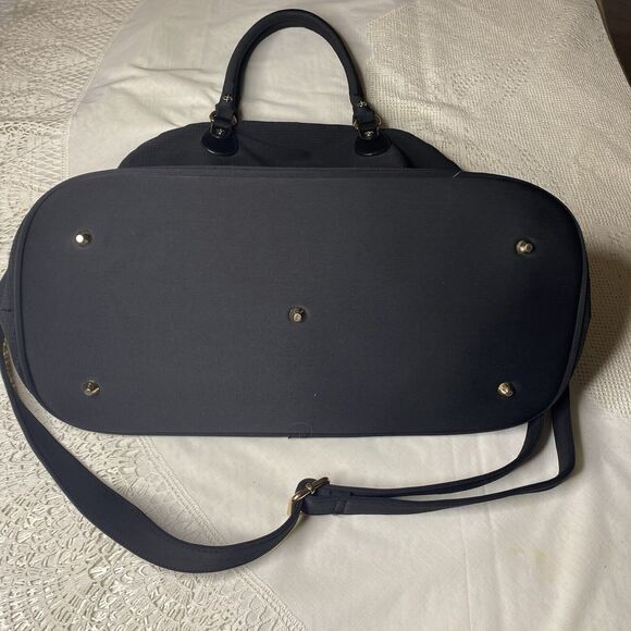 Anthropologie DL + ACTIV Bag Black Gold Zippers Shoulder Crossbody Gym Workout - Picture 4 of 15